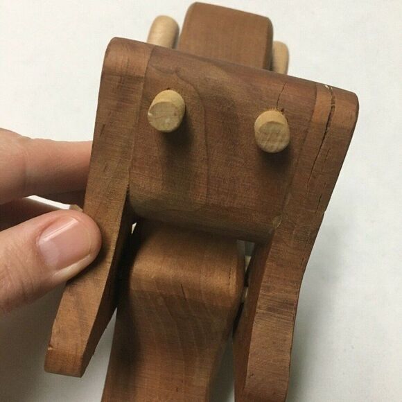 Vintage Animated Hardwood Push Toy Hippo Toy - Picture 4 of 12